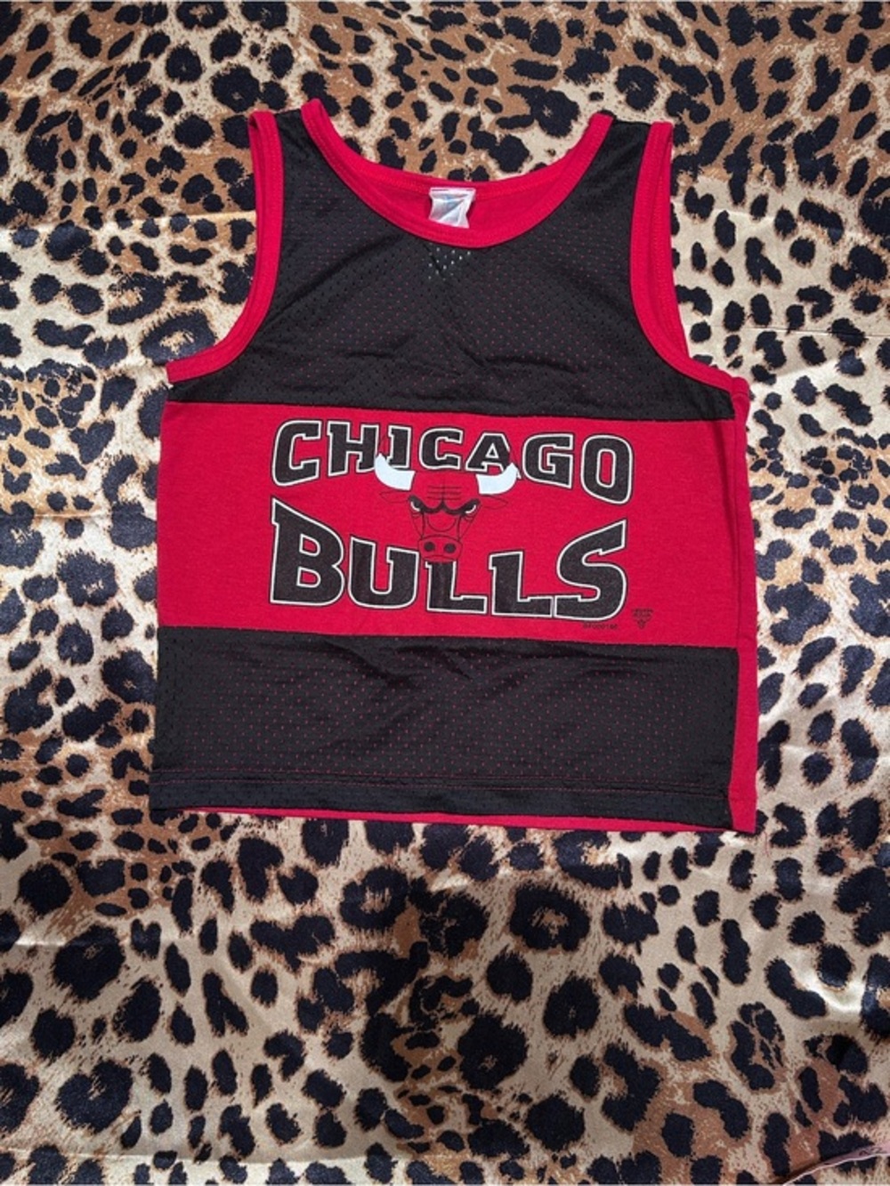 Vintage NBA Chicago Bulls Red Tank with Black Jersey Accents